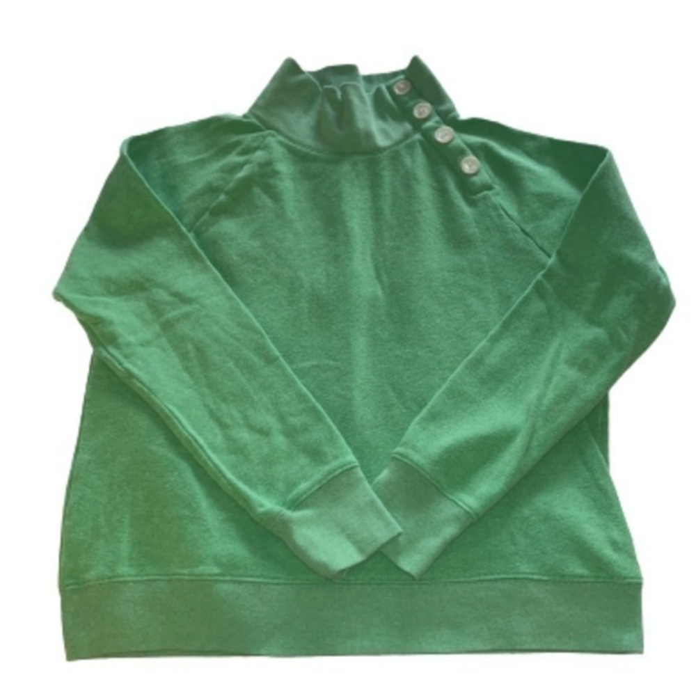 J. Crew lime green mock turtleneck sweater size M